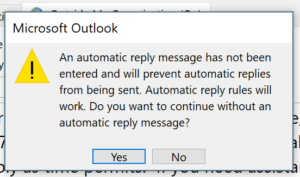 Out of Office Outlook